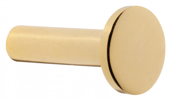 Knopfhaken mit Stockschraube Messing